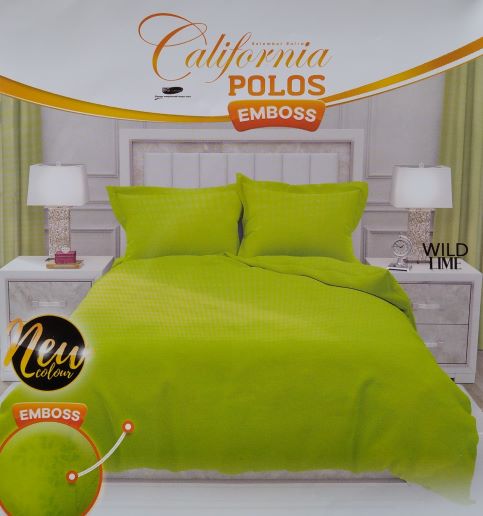 Sprei &amp; Bedcover California Polos Embos Uk 180x200cm Gbr 1