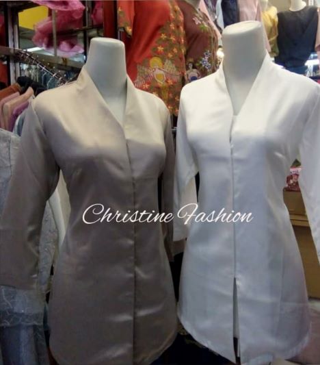 Pakaian Wanita Atasan Kebaya Kutu Baru Polos