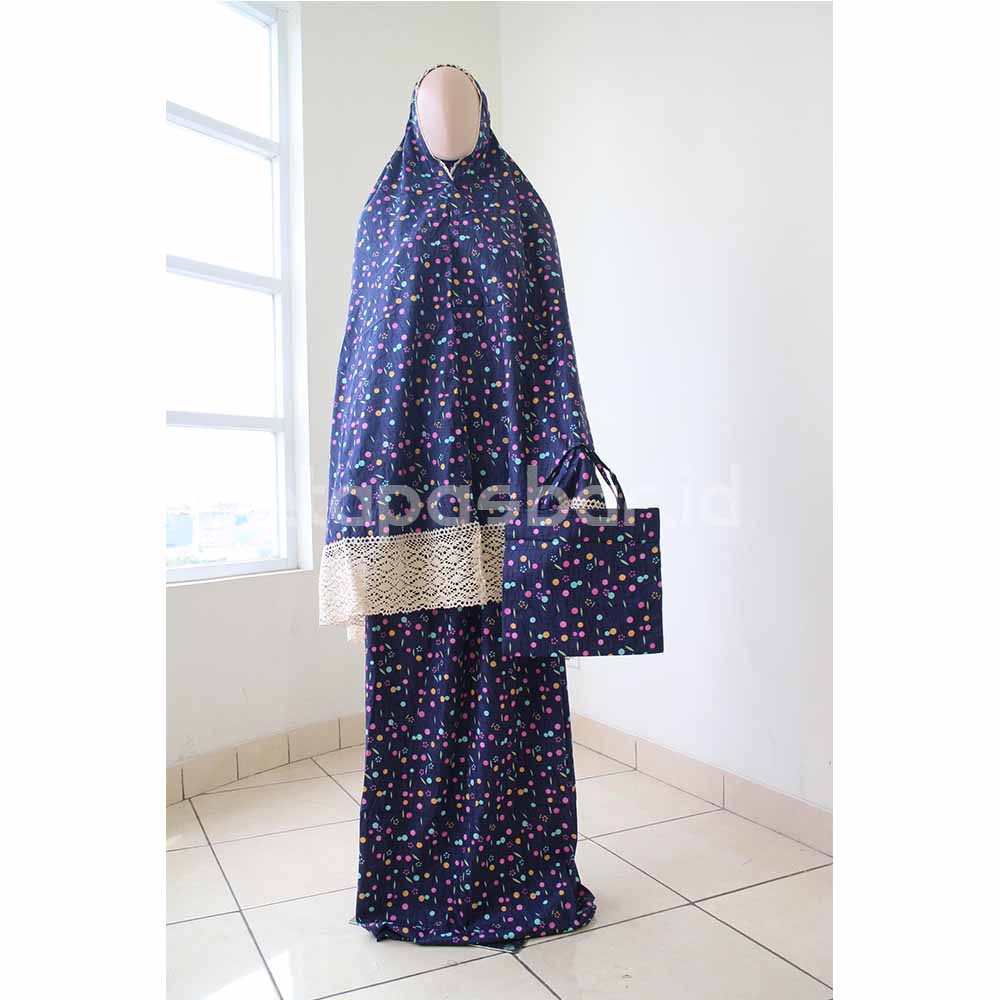 Mukena Katun Jepang Polkadot
