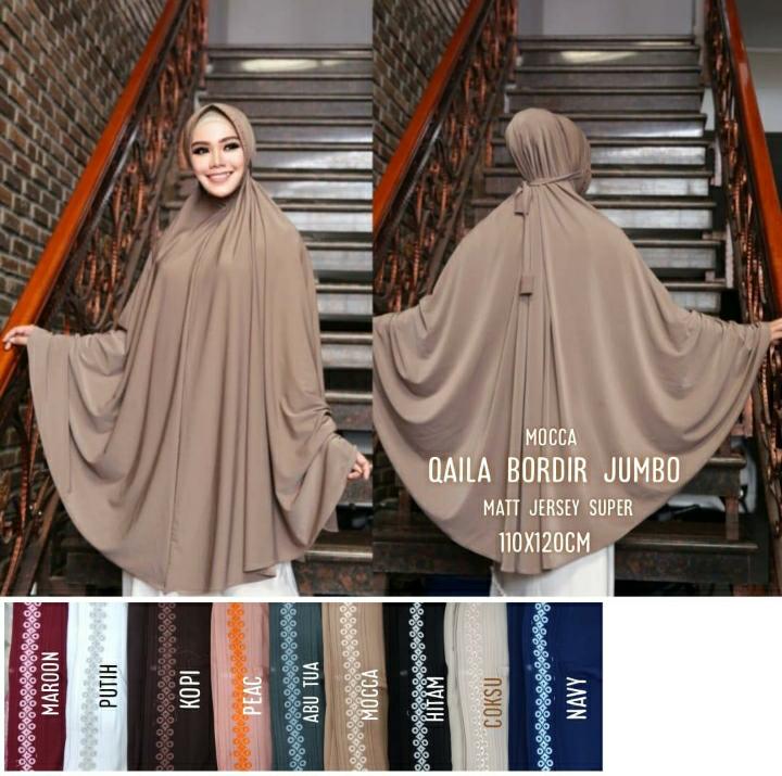 Kerudung Qaila Bordir Jumbo