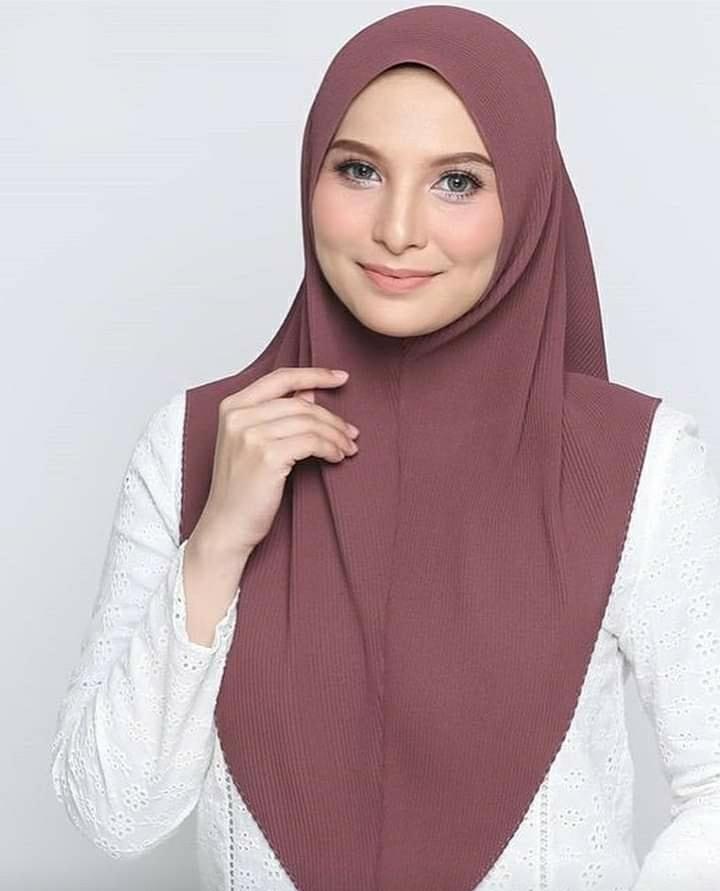 Kerudung Bergo Plisket