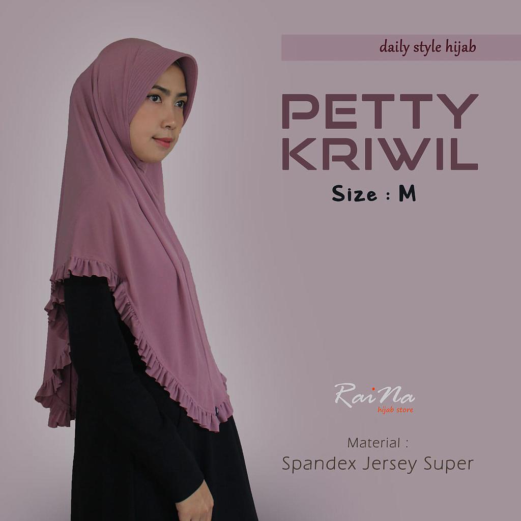 Kerudung Bergo Petty Kriwil Size M