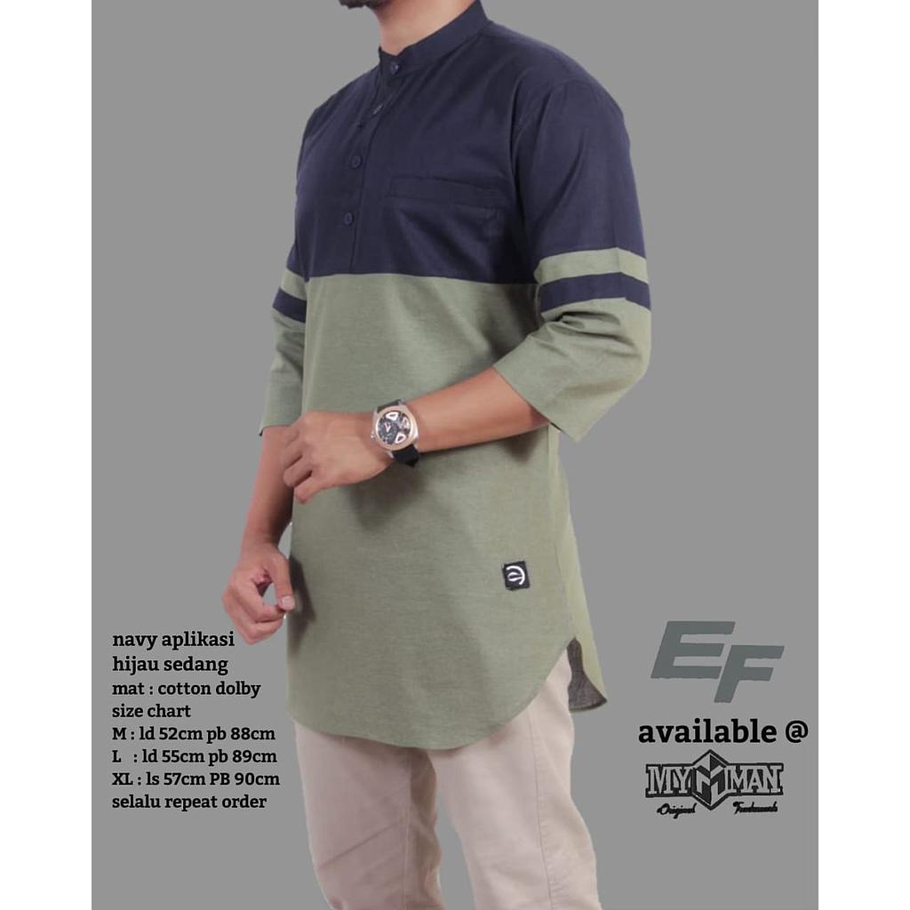 Koko Pakistan Kurta 3/4 Kombinasi Polos