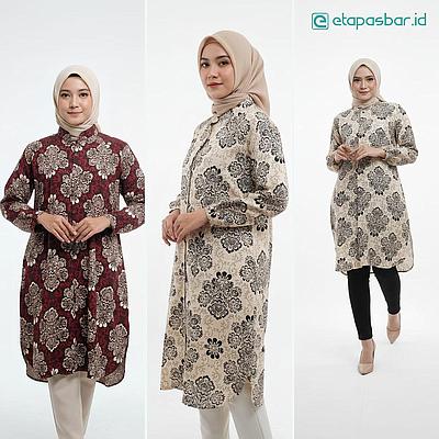 Tunik Katun Rayon - Motif Damask