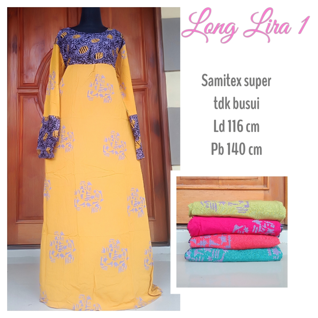 Gamis Dress Daily Busui Kancing - Long Lira 1