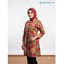 Tunik Batik Rengganis - Motif Bunga Merah (foto asli)