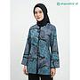Tunik Batik Rengganis - Motif Ombak Biru