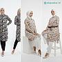 Tunik Katun Rayon - Motif Bunga Rimbun